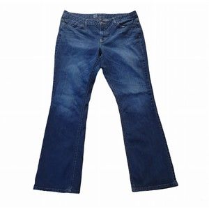MOSSIMO Premium Denim Curvy Fit Boot Cut Blue Jeans, Size 16R